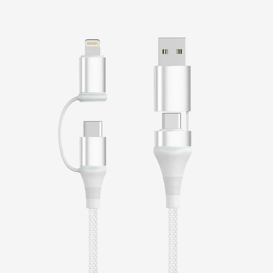 KAME - Câble de charge rapide 4-en-1 | BLANC