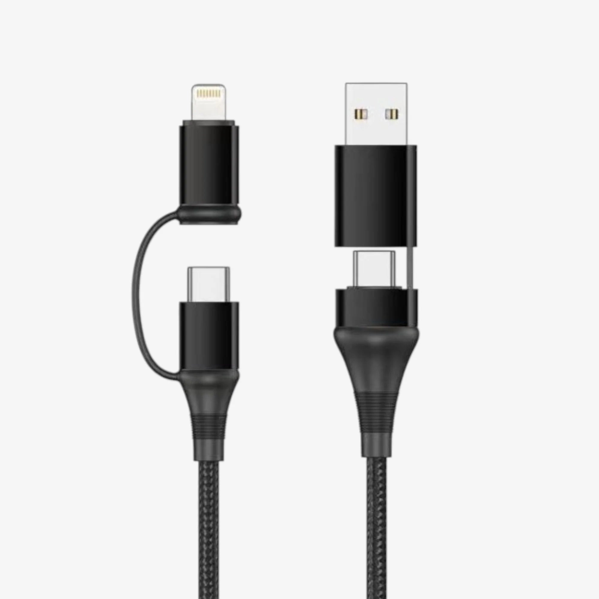 KAME - Câble de charge rapide 4-en-1 | NOIR