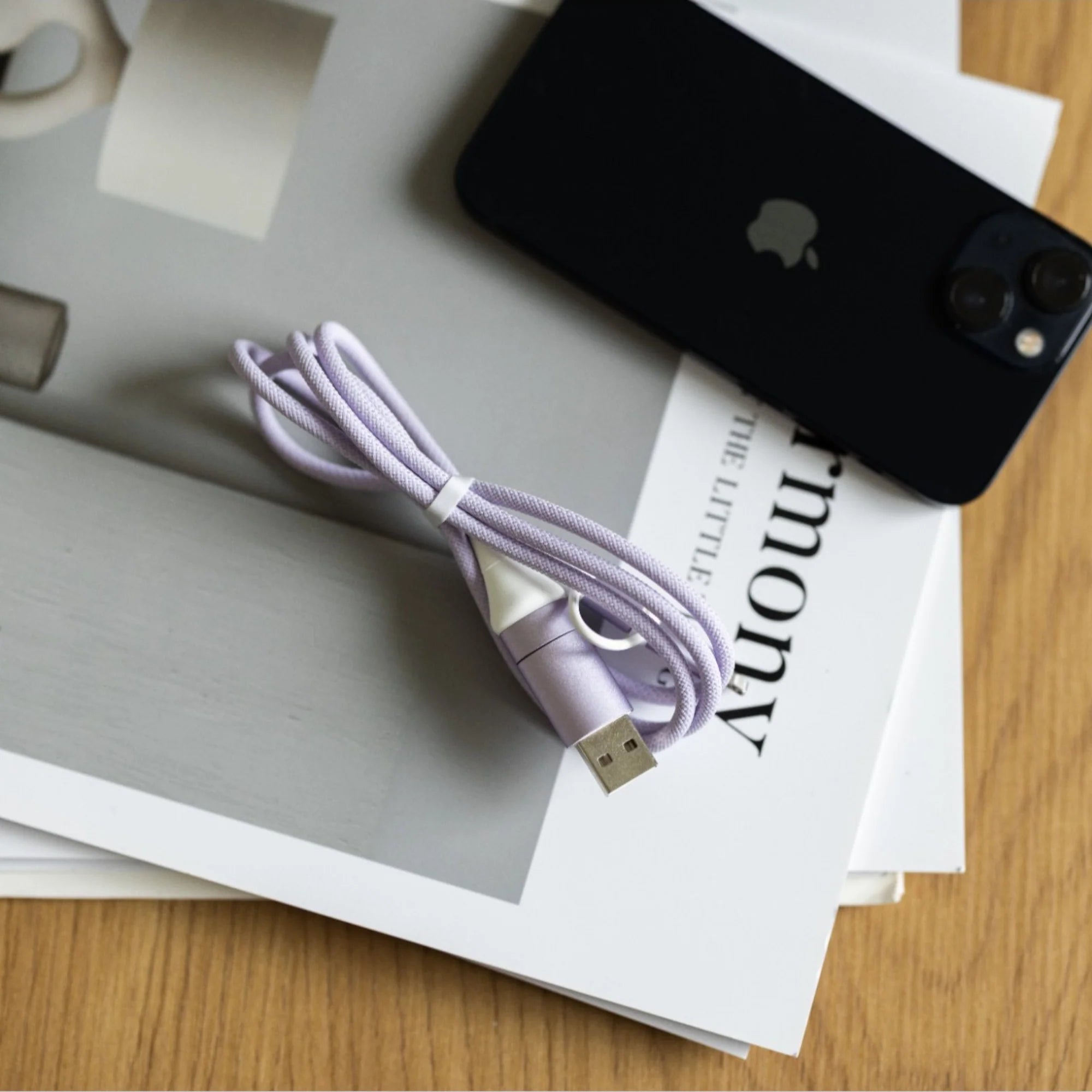 KAME - Câble de charge rapide 4-en-1 | VIOLET