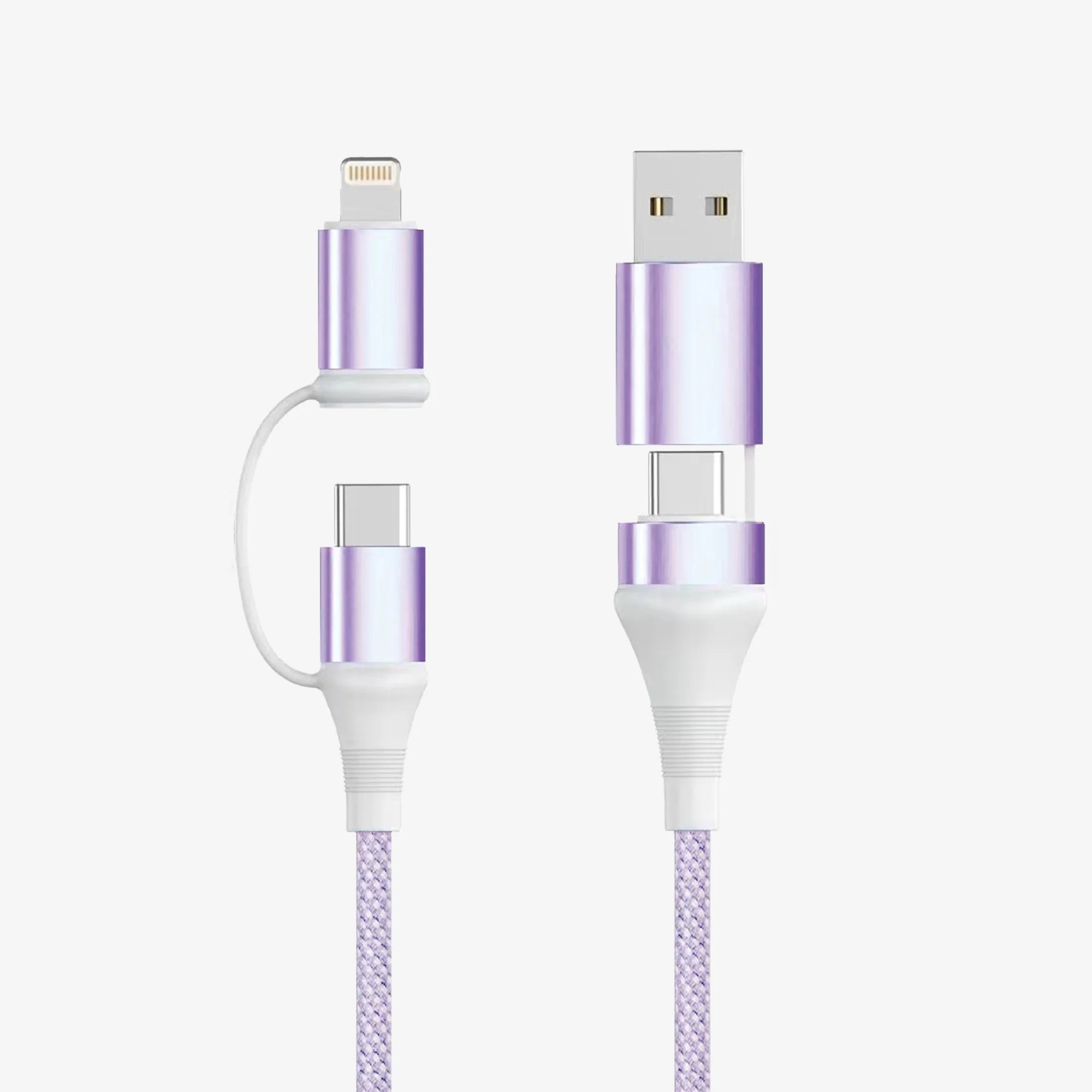 KAME - Câble de charge rapide 4-en-1 | VIOLET